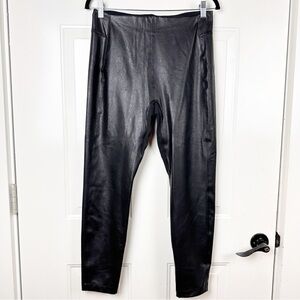 Honeylove black faux leather leggings size Large